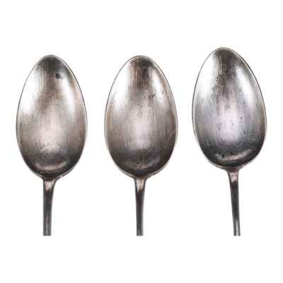 Набор чайных ложек серебро 800 пр. 117 гр. Австрия 1872-1922 гг. Австро-Венгрия последняя четверть XIX - начало XX вв