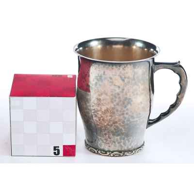 Кружка серебро 835 пр. Германия 1910 г. Н-8,1 см. 87,2 гр. Германия 1910-е гг