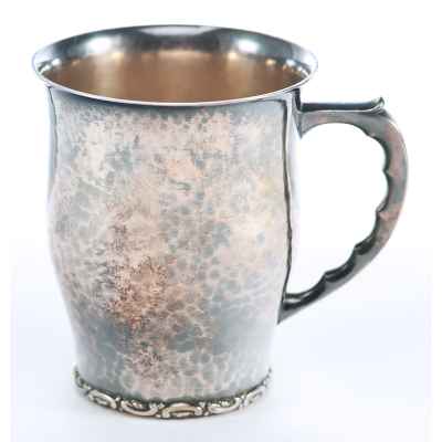 Кружка серебро 835 пр. Германия 1910 г. Н-8,1 см. 87,2 гр. Германия 1910-е гг