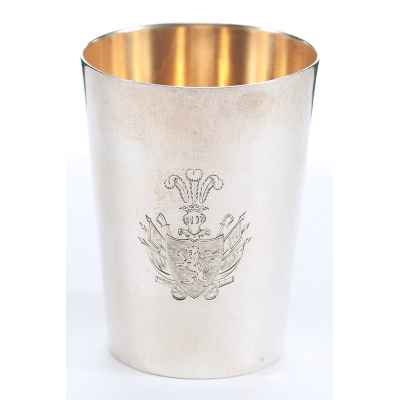 Памятная геральдическая стопка серебро 800 пр. Германия Н-7,5 см. 70 гр. Ганновер, Германия после 1888 г