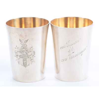 Памятные геральдические стопки германия кон. XIX в. Н-7,2 см. 131 гр. Ганновер, Германия после 1888 г