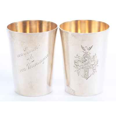 Памятные геральдические стопки германия кон. XIX в. Н-7,2 см. 131 гр. Ганновер, Германия после 1888 г