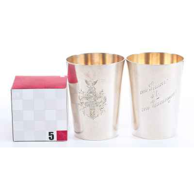 Памятные геральдические стопки германия кон. XIX в. Н-7,2 см. 131 гр. Ганновер, Германия после 1888 г