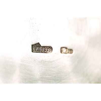 Стопка на подносе серебро 875 пр. СССР 139 гр. Промкомбинат 