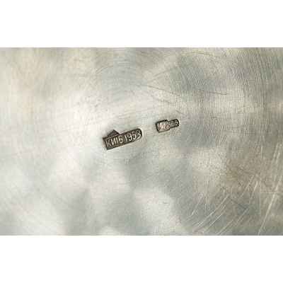 Стопка на подносе серебро 875 пр. СССР 139 гр. Промкомбинат 