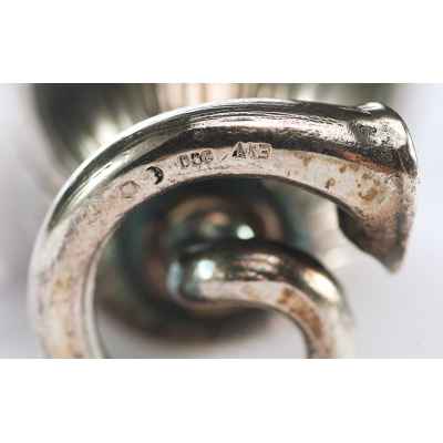 Рюмка Цветок серебро 800 пр. Германия кон. XIX в. Н-8,3 см. 110 гр. Германия не позднее 1900 г