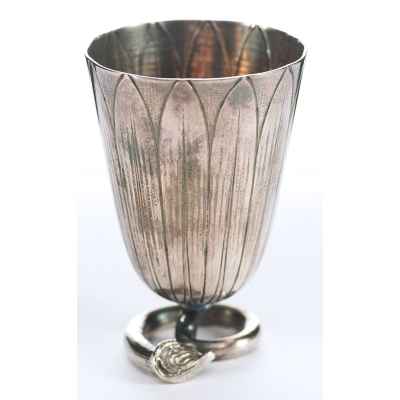 Рюмка Цветок серебро 800 пр. Германия кон. XIX в. Н-8,3 см. 110 гр. Германия не позднее 1900 г