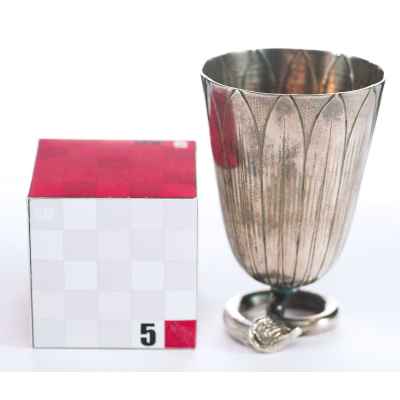 Рюмка Цветок серебро 800 пр. Германия кон. XIX в. Н-8,3 см. 110 гр. Германия не позднее 1900 г