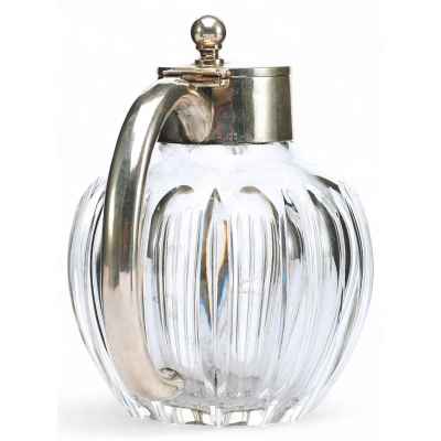 Кувшин стеклянный с серебром Германия первая половина XX века