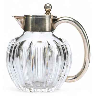Кувшин стеклянный с серебром Германия первая половина XX века