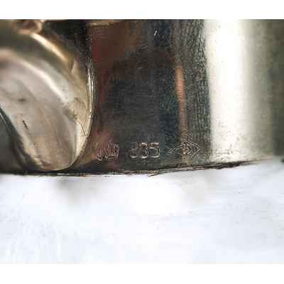 Кувшин стеклянный с серебром Германия первая половина XX века