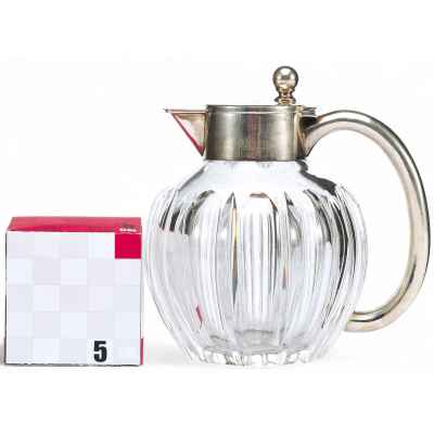 Кувшин стеклянный с серебром Германия первая половина XX века