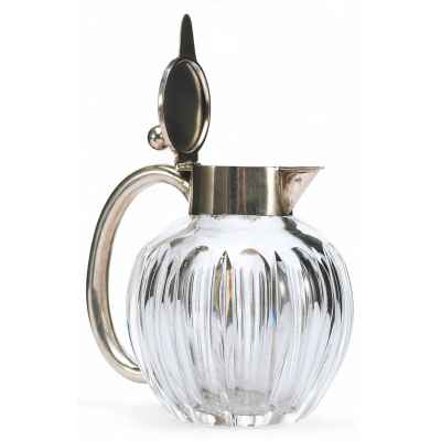 Кувшин стеклянный с серебром Германия первая половина XX века