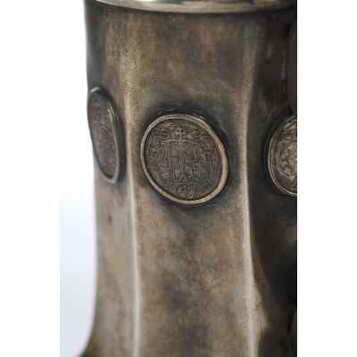 Пивная кружка с талером и крейцерами серебро 800 пр. Австро-Венгрия втор. пол. 19 в. 472 гр. Австро-Венгрия после 1866 г