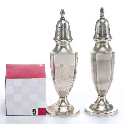 Набор для специй серебро Fisher США 1930-е гг. Н-13,7 см. 90 гр. США середина ХХ века