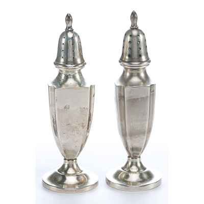 Набор для специй серебро Fisher США 1930-е гг. Н-13,7 см. 90 гр. США середина ХХ века