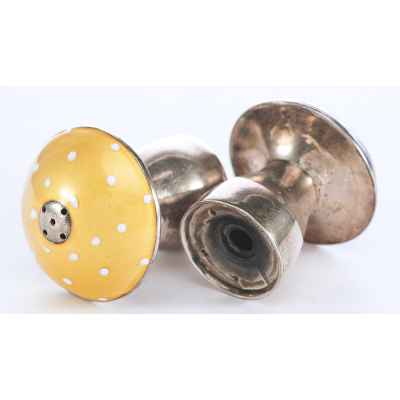 Набор для специй Грибочки серебро 925 пр. эмаль Мексика 1950-е гг. 4,8x4,5 см. 71 гр. Мексика 1950 -1960-е гг