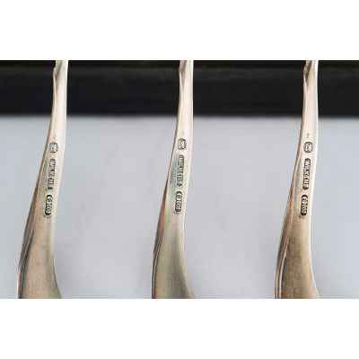 Набор кофейных ложек серебро 800 пр. М.Н. Wilkens & Sohne 60 гр. Германия конец XX века