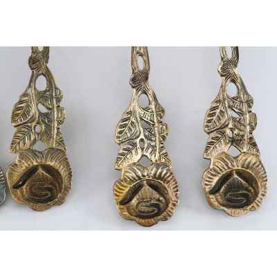 Набор кофейных ложек Тысячелетняя роза Koblbecker ФРГ сер. ХХ в. 58 гр. ФРГ 1959-1977 гг