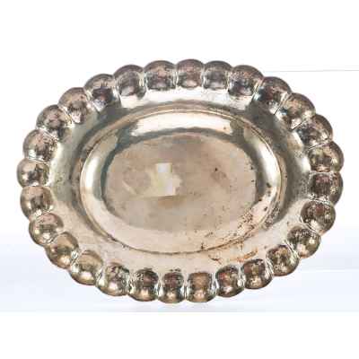 Блюдо серебро 800 пр. Австро-Венгрия кон. XIX в. 21,4 см. 201 гр. Австрия конец XIX - начало XX вв