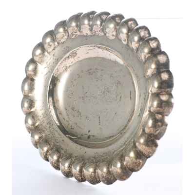 Блюдо серебро 800 пр. Австро-Венгрия кон. XIX в. 21,4 см. 201 гр. Австрия конец XIX - начало XX вв
