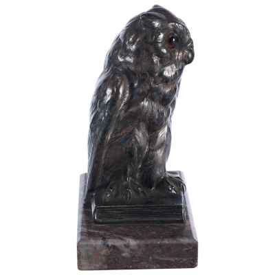 Скульптура «Сова» металл Европа Начало XX вв