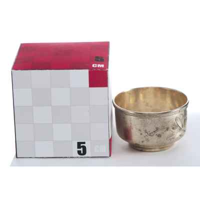 Солонка серебро 84 пр. ССК Москва нач. ХХ в. 15 гр. 2,6x4,2 см. Москва 1899-1908 гг