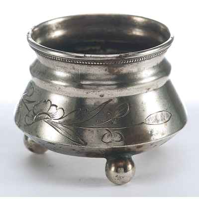 Солонка серебро 84 пр. ІФ Москва нач. ХХ в. 25 гр. 3,7x4,9 см. Москва 1899-1908 гг