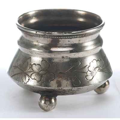 Солонка серебро 84 пр. ІФ Москва нач. ХХ в. 25 гр. 3,7x4,9 см. Москва 1899-1908 гг