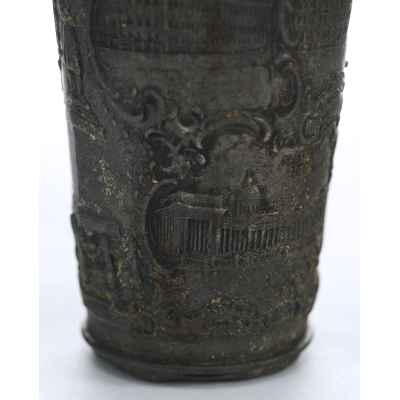 Стакан 200 лет Санкт-Петербурга олово 1903 г. Н-10 см. Санкт- Петербург около 1903 г