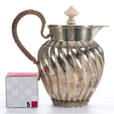 Кувшин серебро 800 пр. FB Австрия нач. ХХ в. 420 гр. 15,6 см. Австрия, Вена после 1872 г