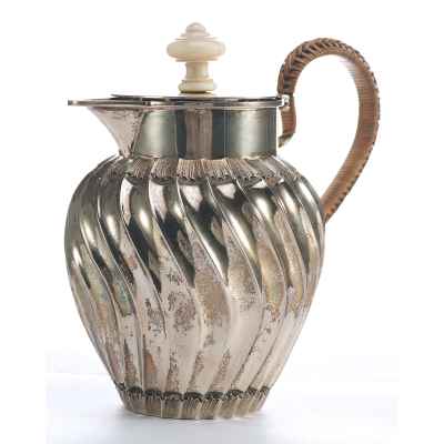 Кувшин серебро 800 пр. FB Австрия нач. ХХ в. 420 гр. 15,6 см. Австрия, Вена после 1872 г