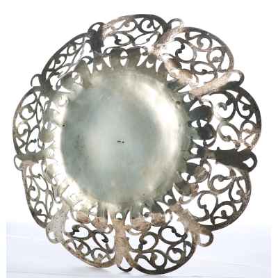 Конфетница серебро 800 пр. Германия кон. XIX в. 173 гр. D-22,2 см. Германия Конец XIX века