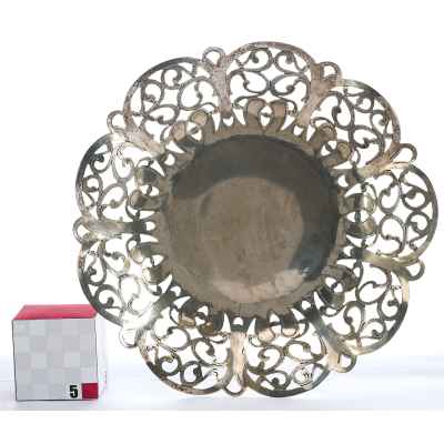 Конфетница серебро 800 пр. Германия кон. XIX в. 173 гр. D-22,2 см. Германия Конец XIX века