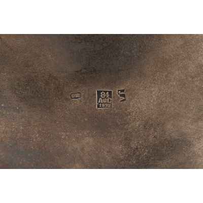 Большая икорница серебро 84 пр. JA Иоган Аллениус СПБ 1892 г. 421 гр. С-Петербург 1892