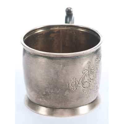 Кружка Русский стиль 84 пр. Немиров-Колодкин Москва нач. ХХ в. 91 гр. Н-5,8 см. Москва 1899-1908 гг