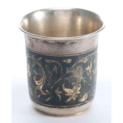 Стопка серебро 84 пр. чернение АК Москва 1841 г. Н-5,3 см. Москва 1841