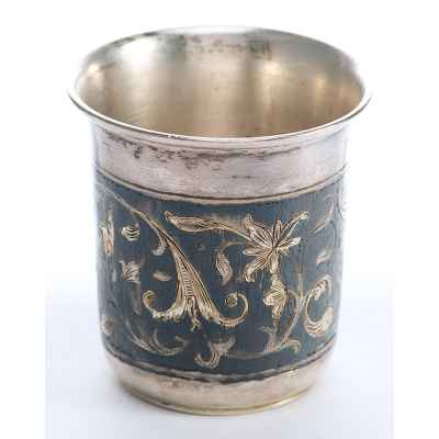 Стопка серебро 84 пр. чернение АК Москва 1841 г. Н-5,3 см. Москва 1841