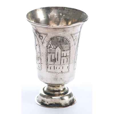 Рюмка для ликера серебро 84 пр. Москва 1893 г. 27 гр. Н-6,6 см. Москва 1893