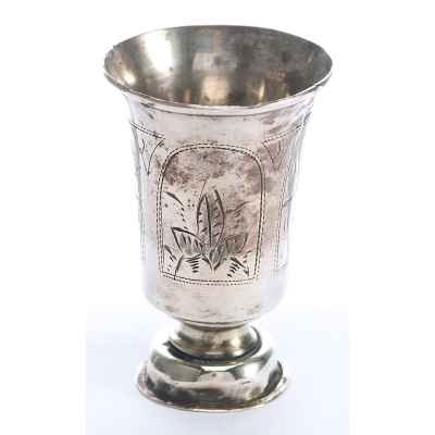 Рюмка для ликера серебро 84 пр. Москва 1893 г. 27 гр. Н-6,6 см. Москва 1893