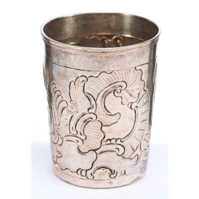 Стакан, клеймо Московский герб - Георгий Победоносец на коне Москва 1770