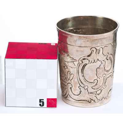 Стакан, клеймо Московский герб - Георгий Победоносец на коне Москва 1770