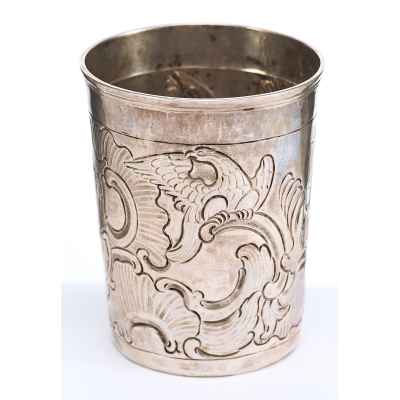 Стакан, клеймо Московский герб - Георгий Победоносец на коне Москва 1770