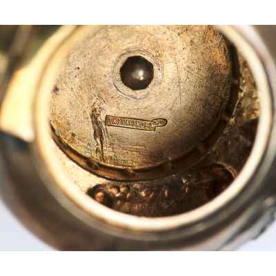 Чернильница модерн серебро 84 пр. О. Курлюков Москва 1899-1908 гг. Н-10,2 см. Москва 1899 -1908 гг