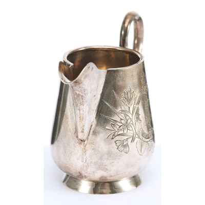 Сливочник серебро 84 пр. ГА Москва 1899-1908 гг. 139 гр. Н-10,2 см. Москва 1899-1908 гг