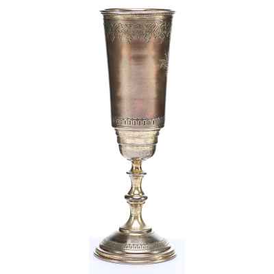 Кубок Русский стиль серебро 84 пр. В. Акимов Москва 1889 г. 115 гр. Н-17,4 см. Москва около 1889 г