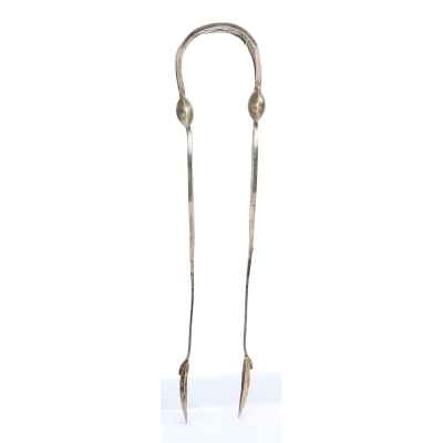 Щипцы для сахара серебряные скань 84 пр. А. Иванов Москва нач. ХХ в. 21 гр. 15 см. Москва 1908-1917 гг