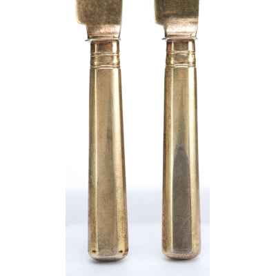 Пара ножей серебро 84 пр. АТ С.-Петербург 1849 г. 133 гр. Н-19,7 см. Петербург 1849