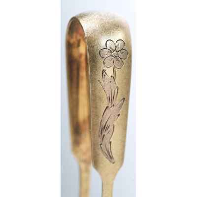 Щипцы для сахара серебро 875 пр. Москва 1954 г. 26 гр. Н-11,3 см. Москва 1954