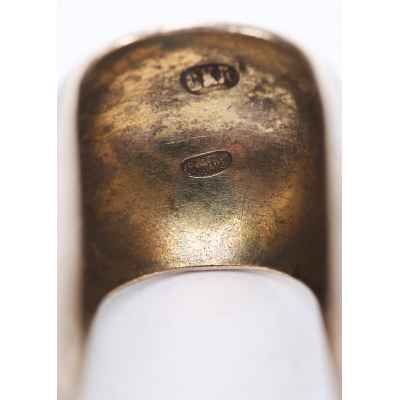 Щипцы для сахара серебро 84 пр. С. Левин Москва нач. ХХ в. 43 гр. 14,2 см. Москва 1899-1906 гг